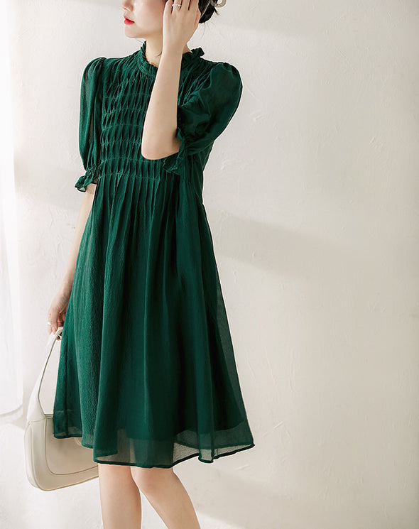 【S~2XL】韓国ファッション　薄手生地　夏人気　ふんわりワンピース