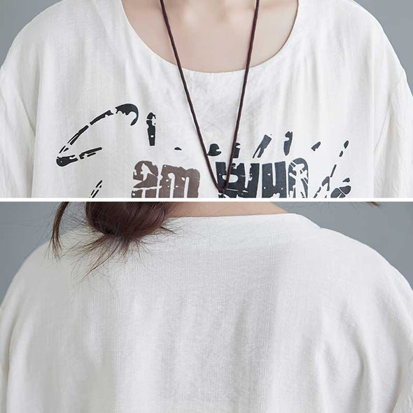 韓国ファッション　多色展開　フロントポケット付き　プリント　おしゃれTシャツ